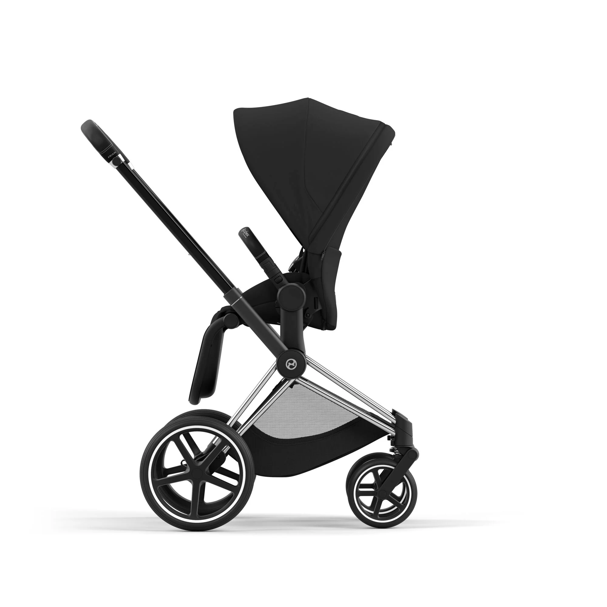 עגלת תינוק Priam 4 Sepia Black עם שלדה כרום שחור - Image 2