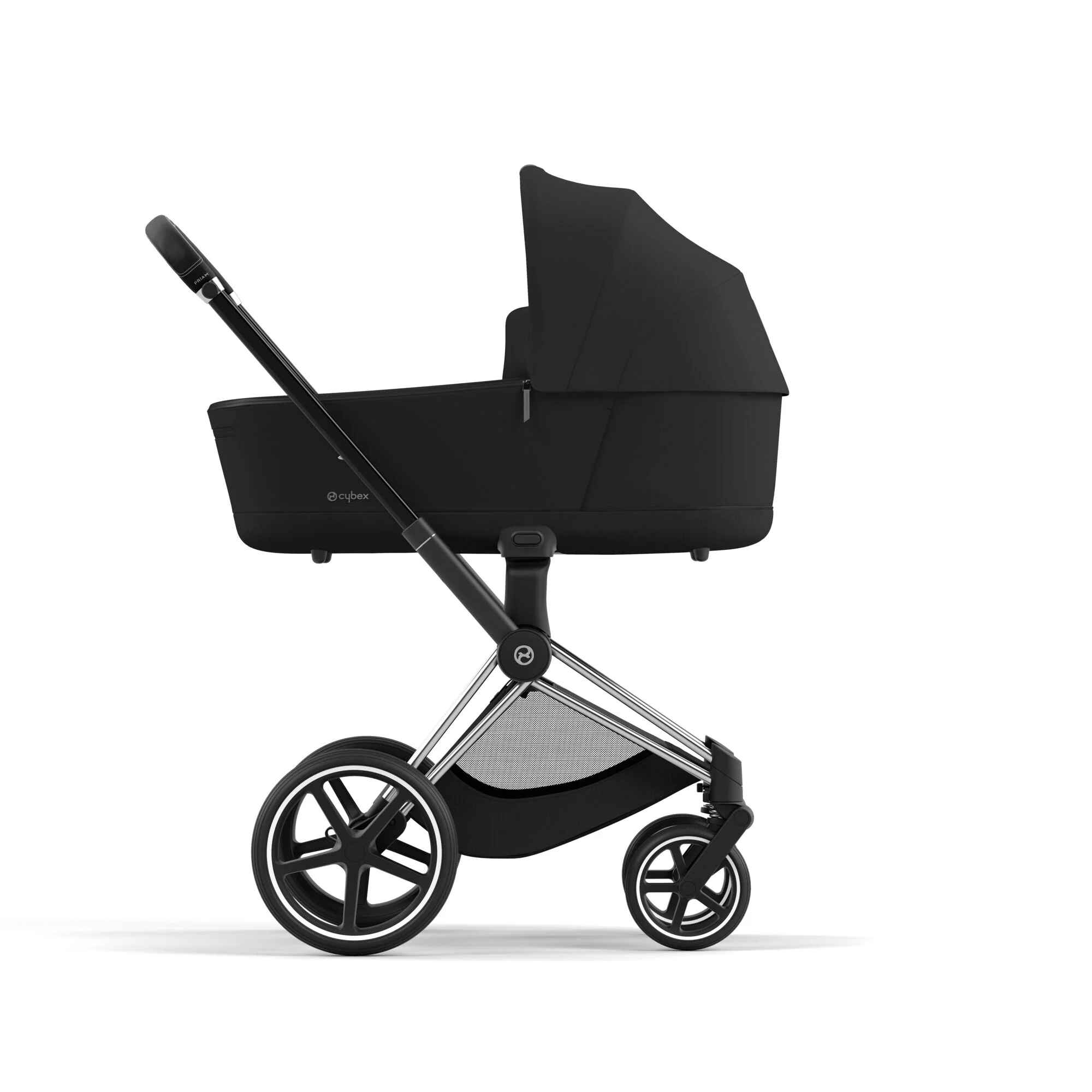 עגלת תינוק Priam 4 Sepia Black עם שלדה כרום שחור - Image 3