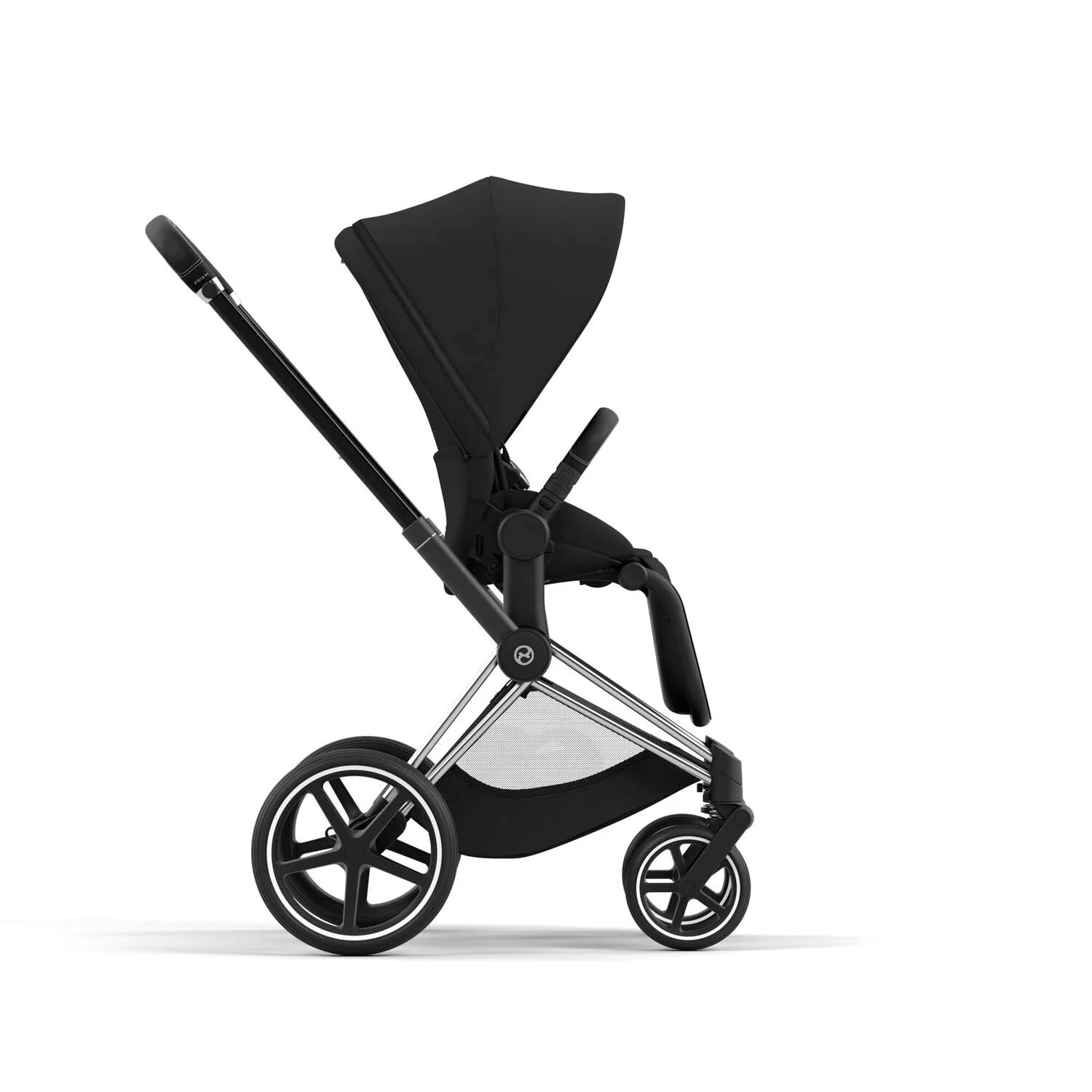 עגלת תינוק Priam 4 Sepia Black עם שלדה כרום שחור - Image 5