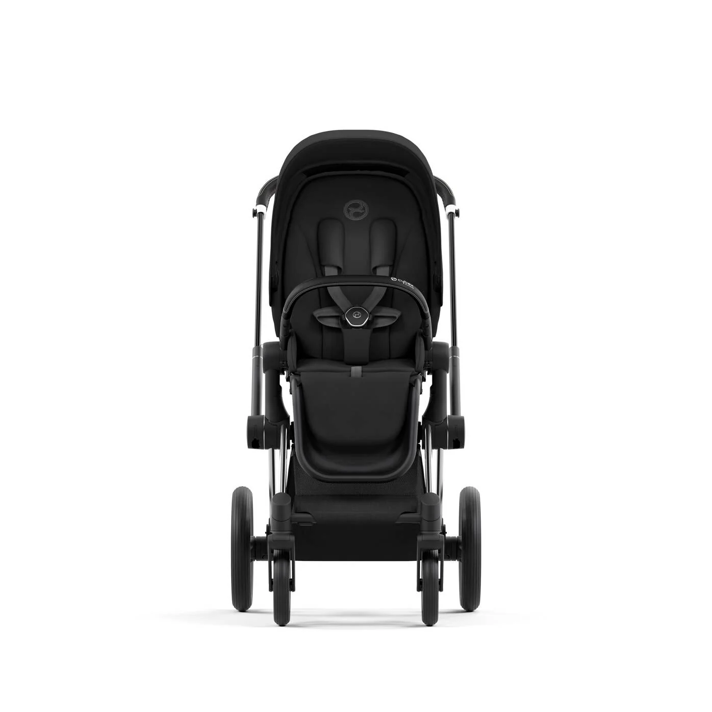 עגלת תינוק Priam 4 Sepia Black עם שלדה כרום שחור - Image 6