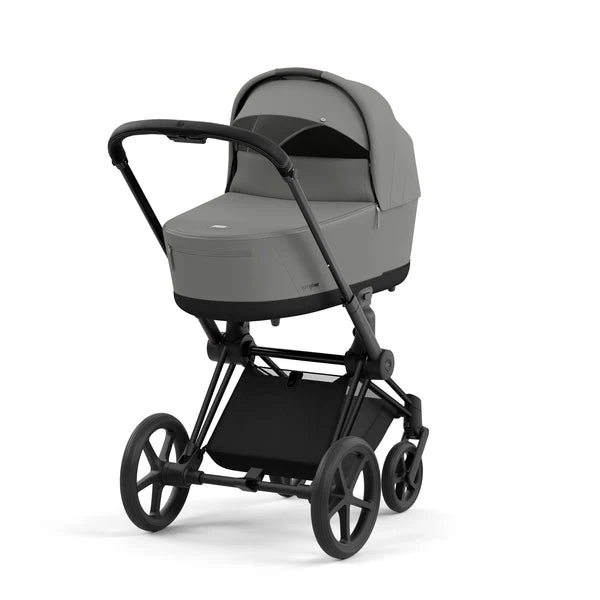עגלת תינוק Priam 4 Mirage Grey עם שלדה שחור מט - Image 3