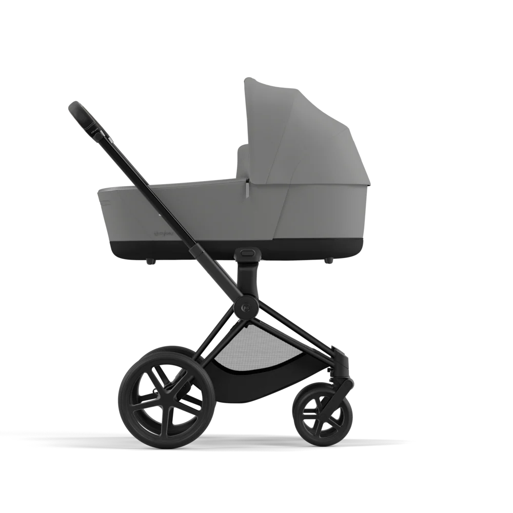 עגלת תינוק Priam 4 Mirage Grey עם שלדה שחור מט - Image 4