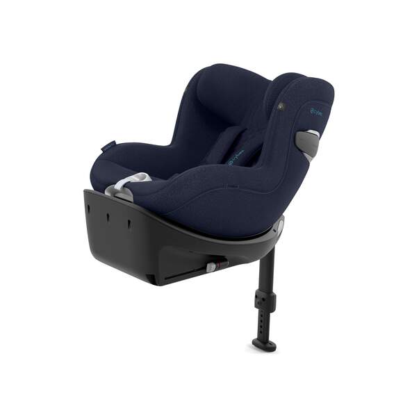 כסא בטיחות Sirona Ti עם SensorSafe כולל בסיס קבוע לרכב בצבע כחול Nautical Blue PLUS