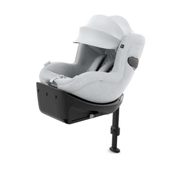 כסא בטיחות Sirona Ti עם SensorSafe כולל בסיס קבוע לרכב בצבע לבן Platinum White PLUS - Image 3