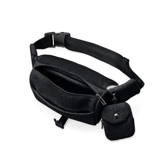 תיק חגורה Boucle Stone Black מבד בוקלה שחור - Image 3
