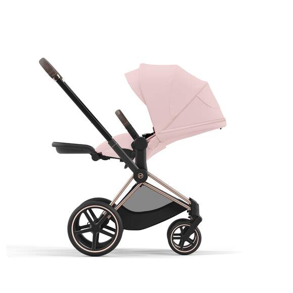 e-Priam עגלת תינוק חשמלית Peach Pink רוזגולד - Image 3