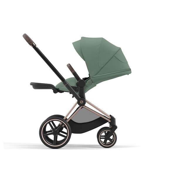 e-Priam עגלת תינוק חשמלית Leaf Green רוזגולד - Image 3