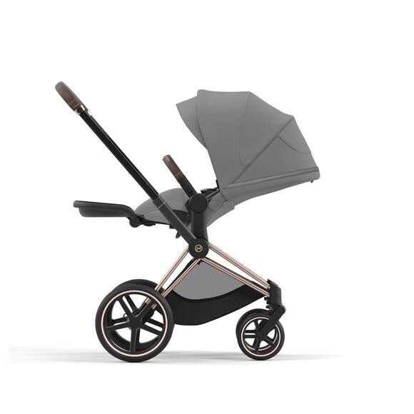 e-Priam עגלת תינוק חשמלית Mirage Grey רוזגולד - Image 3